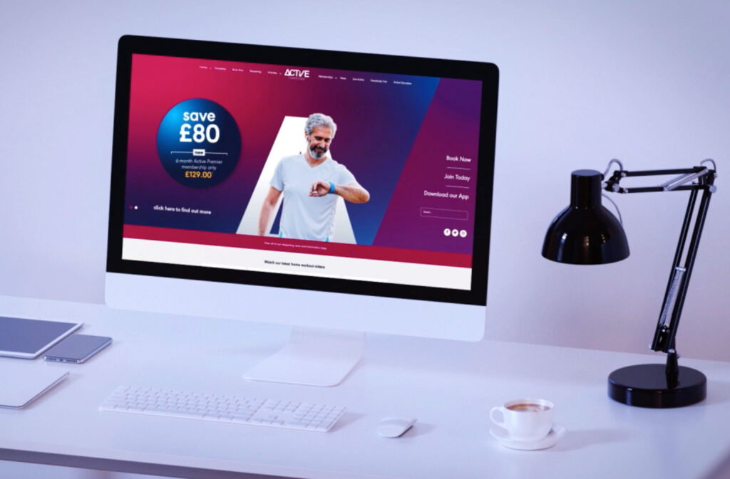 Active Tameside website seen on a desktop