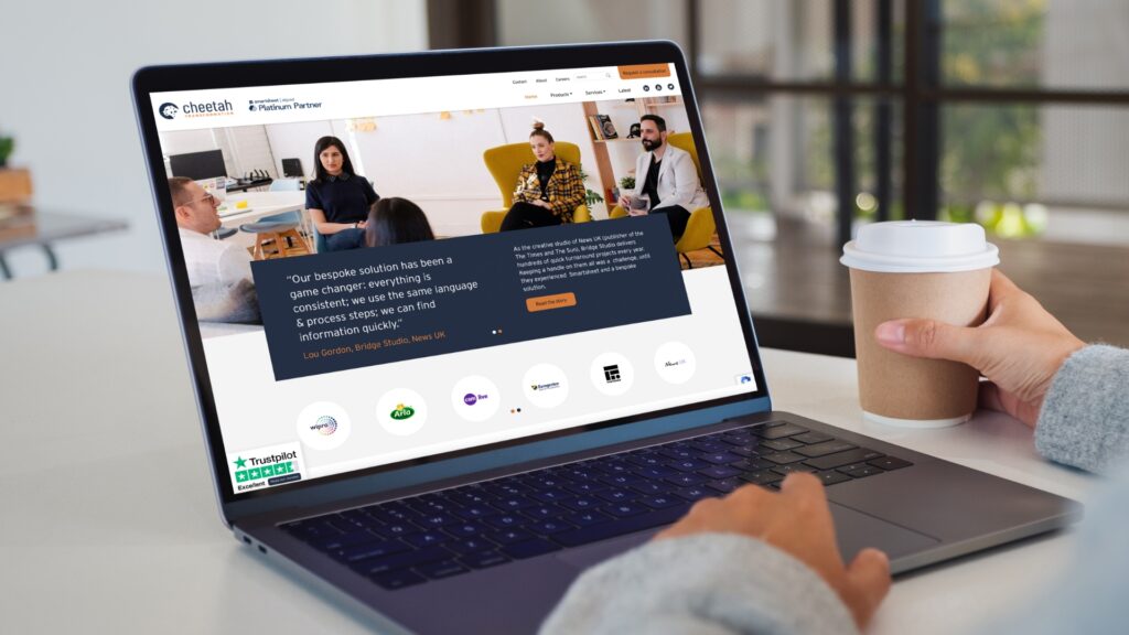 Cheetah website seen on a laptop