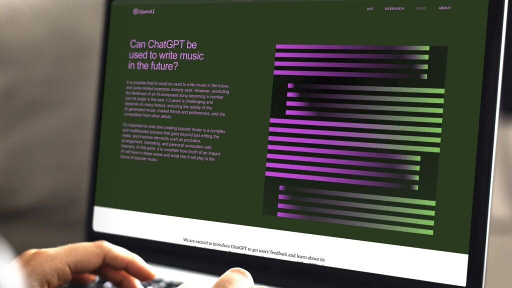 ChatGPT seen on a desktop