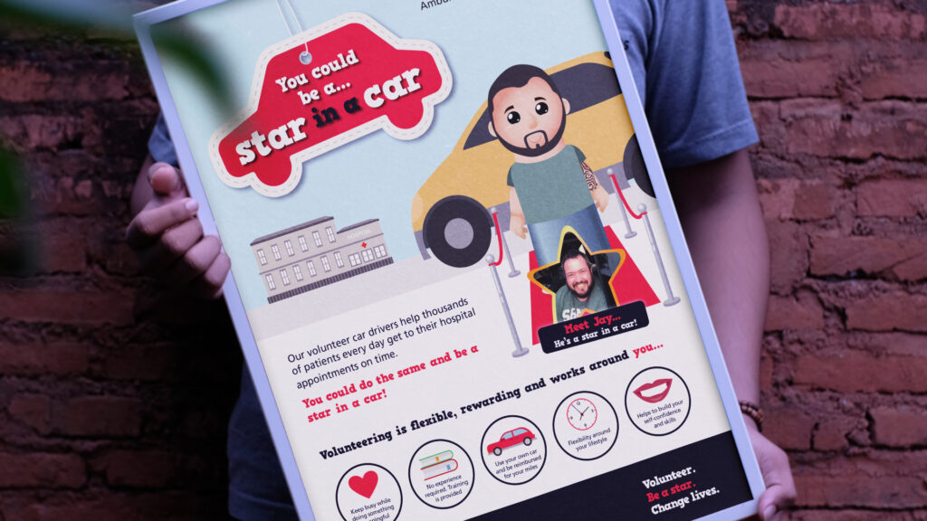 NWAS start in a car poster