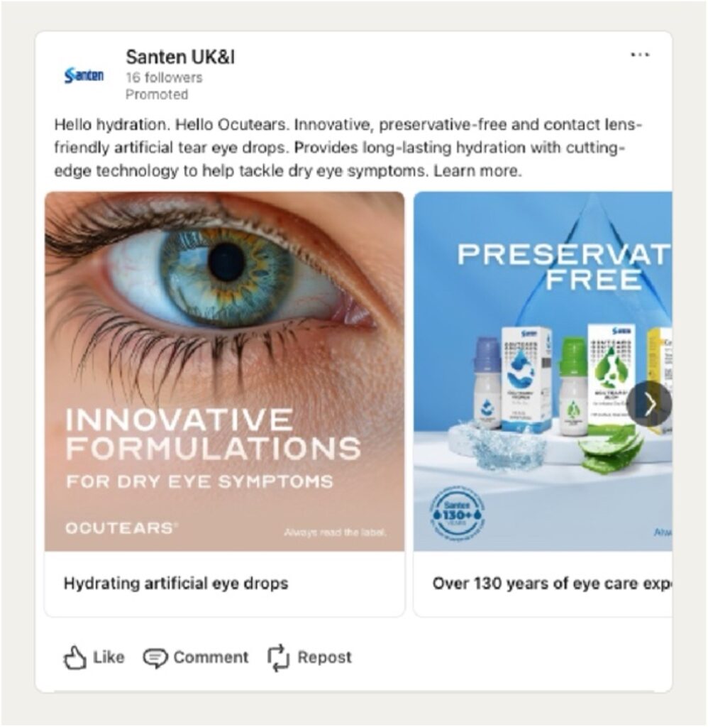 ocutears social post